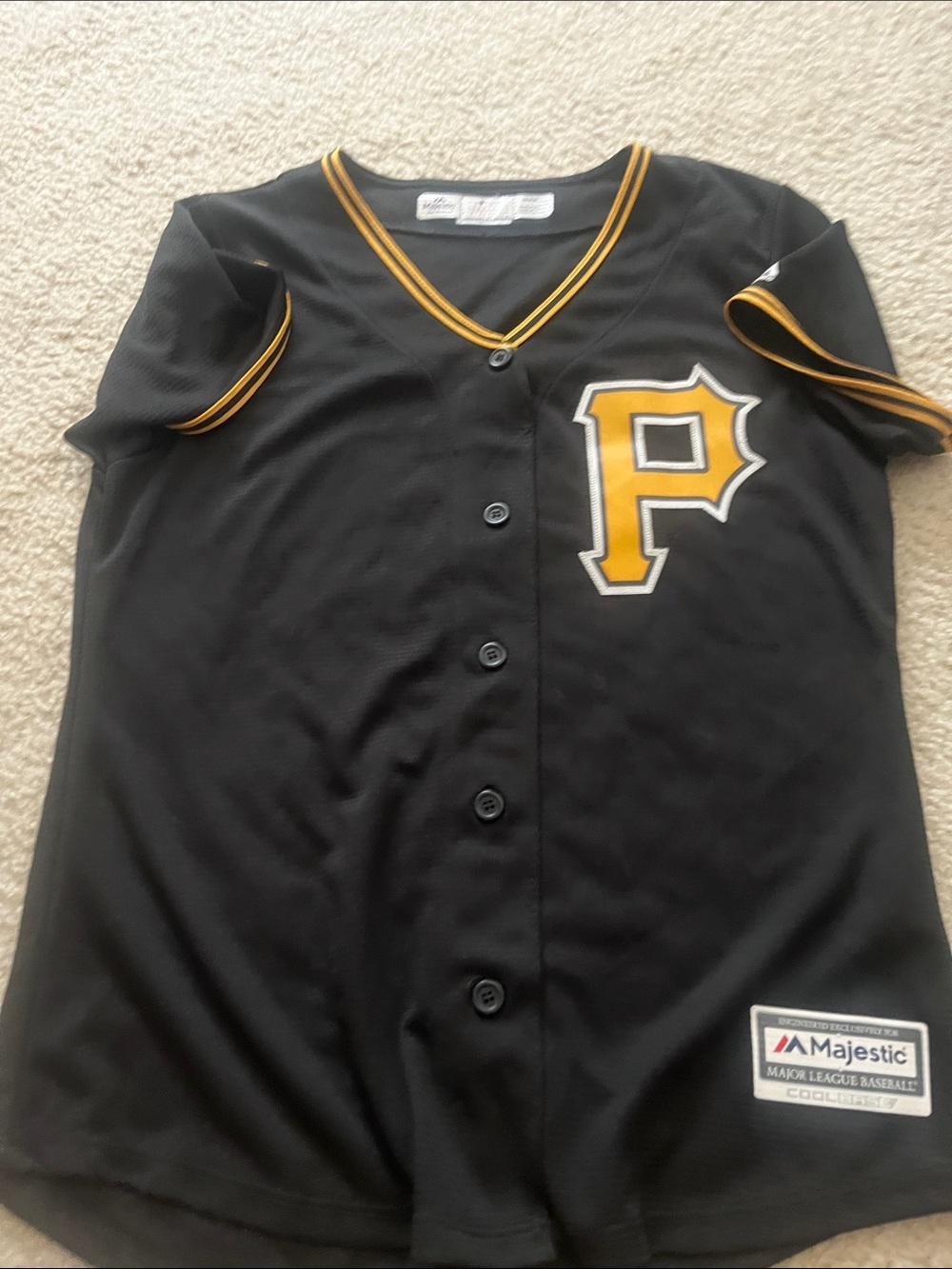 Majestic Black and Gold Pittsburgh Pirates Kids Jersey